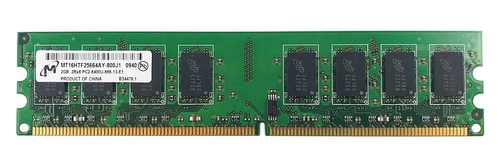 Mémoire RAM 1x 2GB Micron NON-ECC UNBUFFERED DDR2 800MHz PC2-6400 UDIMM | MT16HTF25664AY-800