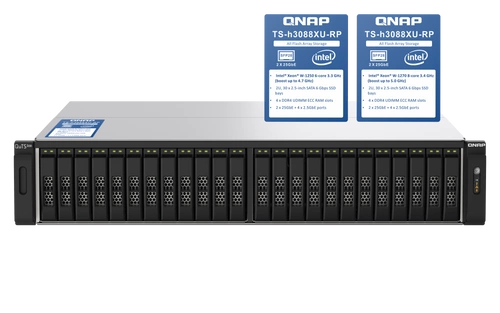 Serveur NAS QNAP TS-h3088XU-RP-W1270-64G 30x SSD | HDD SATA 64GB RAM