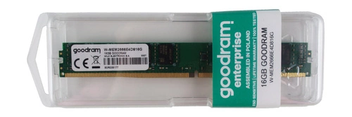 Mémoire RAM 1x 16GB GoodRAM ECC UNBUFFERED DDR4 2Rx8 2666MHz PC4-21300 UDIMM | W-MEM2666E4D816G