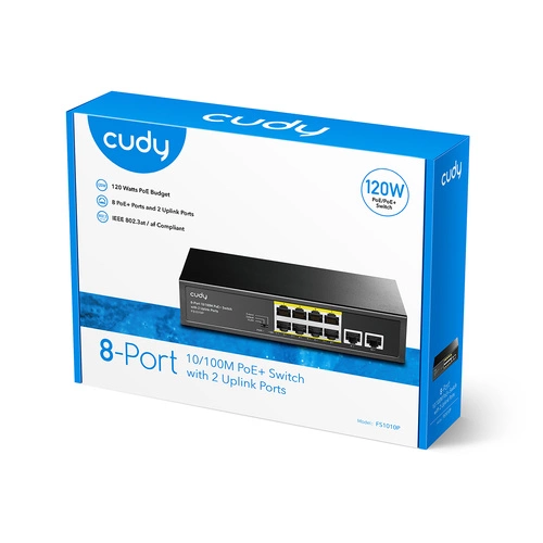 Commutateur Cudy FS1010P 10x 100Mb 120 W PoE+