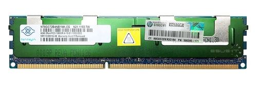 Mémoire RAM 1x 8GB Nanya ECC REGISTERED DDR3 2Rx4 1066MHz PC3-10600 RDIMM | NT8GC72B4NB1NK-CG