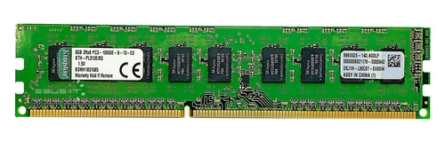 Mémoire RAM 1x 8GB Kingston ECC UNBUFFERED DDR3 1333MHz PC3-10600 UDIMM | KTH-PL313E/8G