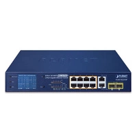 Commutateur Planet FGSD-1022VHP 8x 100Mb 2x RJ-45/SFP 120 W PoE+