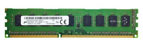 Mémoire RAM 1x 4GB Micron ECC UNBUFFERED DDR3 1600MHz PC3-12800 UDIMM | MT18JSF51272AZ-1G6