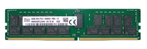 Mémoire RAM 1x 32GB Hynix ECC REGISTERED DDR4 2Rx4 3200MHz PC4-25600 RDIMM | HMA84GR7CJR4N-XN