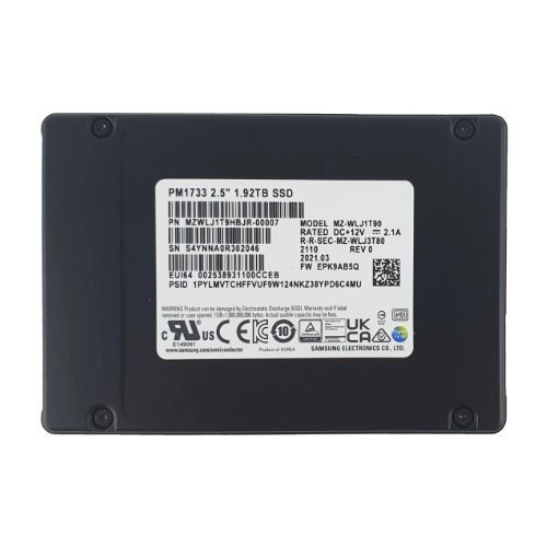 Disque dur SSD Samsung PM1733 1920GB U.2 NVMe PCIe | MZWLJ1T9HBJR