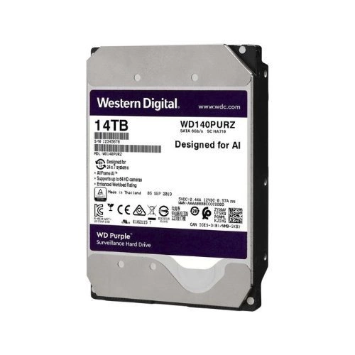 Disque dur Western Digital PURPLE 3.5'' HDD 14000GB 7200RPM SATA 6Gb/s 512MB | WD140PURZ