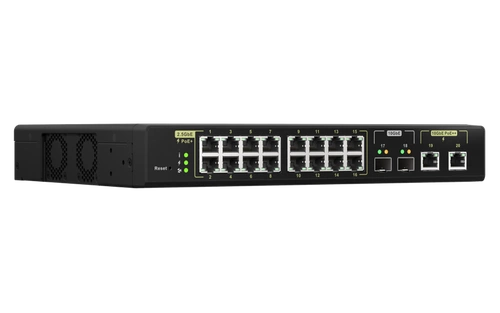 Commutateur QNAP QSW-M2116P-2T2S 16x 2.5Gb | 2x 10Gb 2x SFP+ 280 W PoE+/PoE++