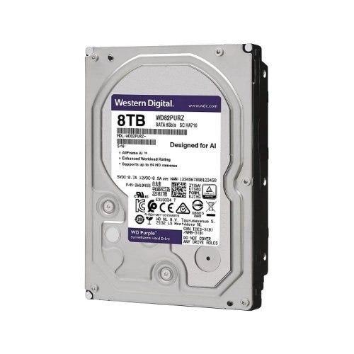 Disque dur Western Digital PURPLE 3.5'' HDD 8000GB 7200RPM SATA 6Gb/s 256MB | WD82PURZ