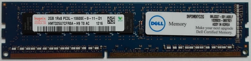 Mémoire RAM 1x 2GB DELL PowerEdge & Precision Workstation DDR3 1333MHz ECC UNBUFFERED DIMM | SNPDM0KYC/2G