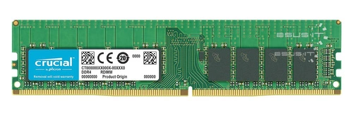 Mémoire RAM 1x 8GB Crucial ECC REGISTERED DDR4 1Rx8 2666MHz PC4-21300 RDIMM | CT8G4RFS8266-2G6D1