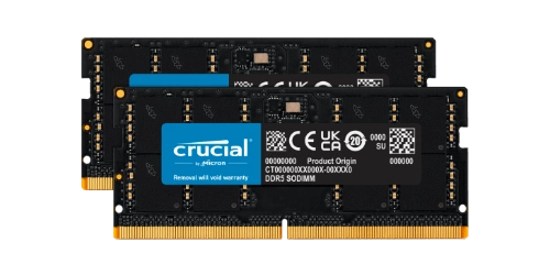 Mémoire RAM 64GB kit (2x 32GB) Crucial SO-DIMM DDR5 4800MHz PC5-38400 | CT2K32G48C40S5