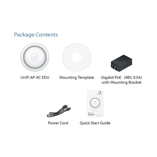 Point d'accès Ubiquiti UAP-AC-EDU 2.4 GHz | 5 GHz 1300 Mbps 802.11a/b/g/n/ac