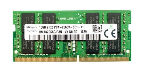 Mémoire RAM 1x 16GB Hynix SO-DIMM DDR4 2666MHz PC4-21300 | HMA82GS6CJR8N-VK