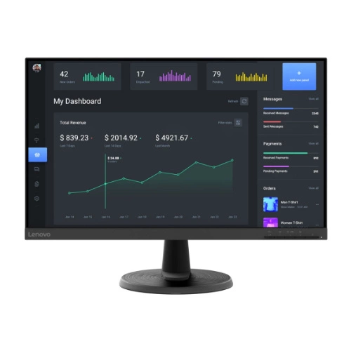 Moniteur 23.8" Lenovo 67A2KAC6EU D24-40 1920 x 1080 Full HD 75Hz matrice d'écran VA
