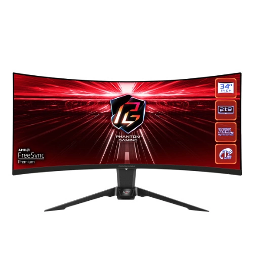 Moniteur 34" ASRock Phantom Gaming PG34WQ15R2B 3440 x 1440 WQHD 165Hz matrice d'écran VA