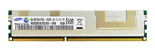 Mémoire RAM 1x 8GB Samsung ECC REGISTERED DDR3 1333MHz PC3-10600 RDIMM | M393B1K70CHD-YH9