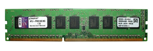 Mémoire RAM 1x 8GB Kingston ECC UNBUFFERED DDR3 1600MHz PC3-12800 UDIMM | KFJ-PM316E/8G