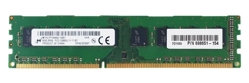 Mémoire RAM 1x 8GB Micron NON-ECC UNBUFFERED DDR3 1600MHz PC3-12800 UDIMM | MT16JTF1G64AZ-1G6