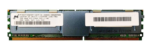 Mémoire RAM 1x 2GB Micron FULLY BUFFERED DDR2 667MHz PC2-5300 FULLY BUFFERED | MT36HTF25672FY-667F1N6