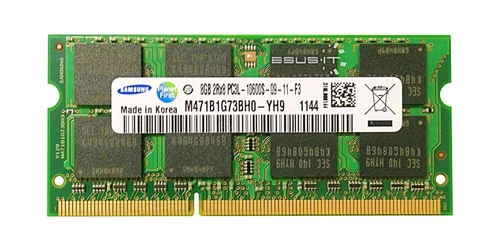 Mémoire RAM 1x 8GB Samsung SO-DIMM DDR3 1333MHz PC3-10600 | M471B1G73BH0-YH9