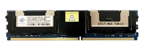 Mémoire RAM 1x 4GB Nanya FULLY BUFFERED DDR2 667MHz PC2-5300 FULLY BUFFERED | NT4GT72U4ND1BN-3C
