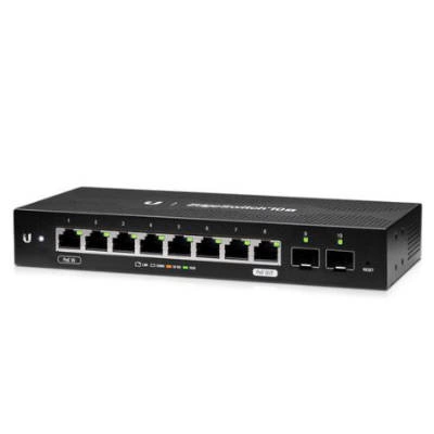 Switch Ubiquiti ES‑10X 8x 10/100/1000 2x SFP Max. Passive PoE Wattage per Port 15W, 24V Passive PoE Voltage Range 24V