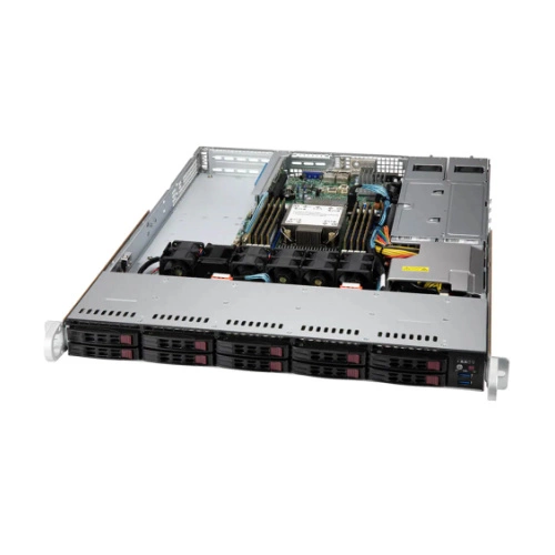 Plateforme serveur Supermicro 1U 110P-WR SYS-110P-WR Intel x 1 DDR4 x 8 10 x 2.5" SATA PSU 1+0