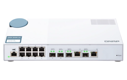 Commutateur QNAP QSW-M408-2C 8x 1Gb 2x SFP+ 2x RJ-45/SFP+