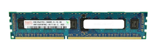 Mémoire RAM 1x 2GB Hynix ECC REGISTERED DDR3 1333MHz PC3-10600 RDIMM | HMT125R7BFR8C-H9