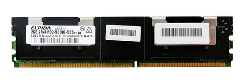 Mémoire RAM 1x 2GB ELPIDA FULLY BUFFERED DDR2 667MHz PC2-5300 FULLY BUFFERED | EBE21FD4AGFD-6E-E