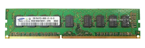 Mémoire RAM 1x 2GB Samsung ECC UNBUFFERED DDR3 2Rx8 1066MHz PC3-8500 UDIMM | M391B5673EH1-CF8