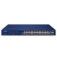 Commutateur Planet FGSW-2624HPS 24x 100Mb 2x RJ-45/SFP 240 W PoE+