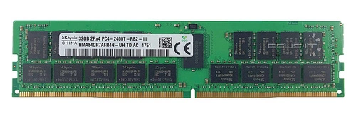 Mémoire RAM 1x 32GB Hynix ECC REGISTERED DDR4 2Rx4 2400MHz PC4-19200 RDIMM | HMA84GR7AFR4N-UH