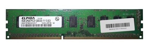 Mémoire RAM 1x 4GB ELPIDA ECC UNBUFFERED DDR3 1600MHz PC3-12800 UDIMM | EBJ41EF8BDWA-GN-F