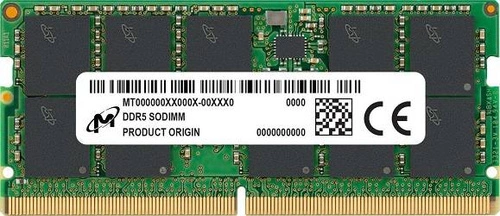 Mémoire RAM 1x 32 GB Micron SO-DIMM ECC DDR5 4800MHz PC5-38400 | MTC20C2085S1TC48BA1R