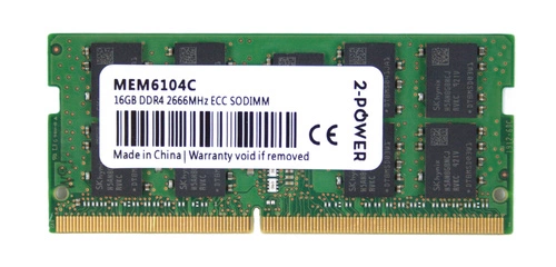 Mémoire RAM 1x 16GB 2 PUISSANCES SO-DIMM ECC DDR4 2666MHz PC4-21300 | MEM6104C